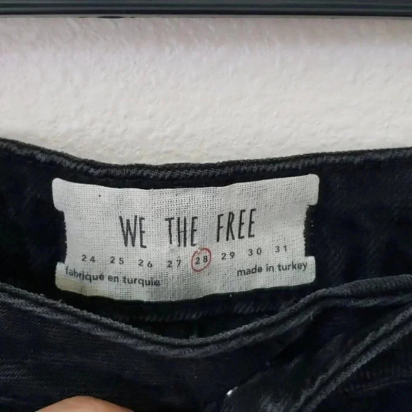 Free People A-Line Washed Black Distressed… - Picture 9 of 15